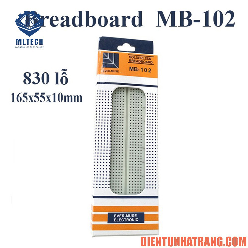 Test board 830 lỗ 165x55x10mm (đã sử dùng) hộp cũ board đẹp