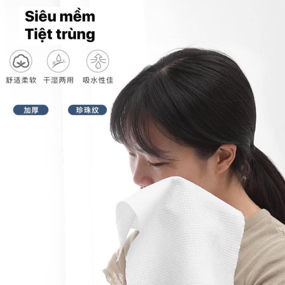 Túi 20 khăn ướt dạng nén hình viên kẹo