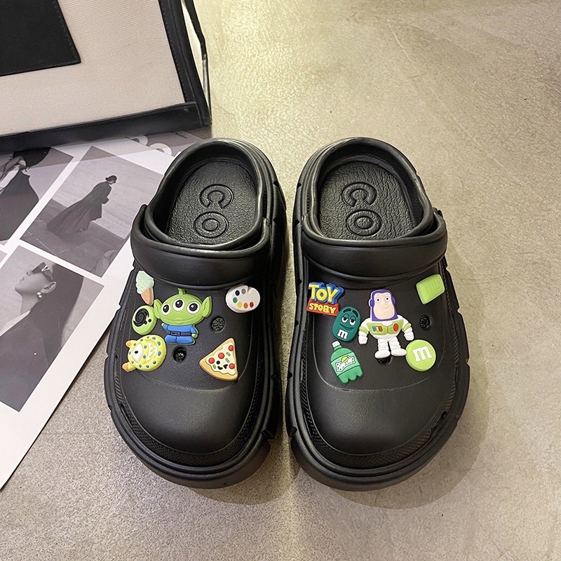 Dép Sục Croc TẶNG KÈM 12 STICKERS  kèm clip thật