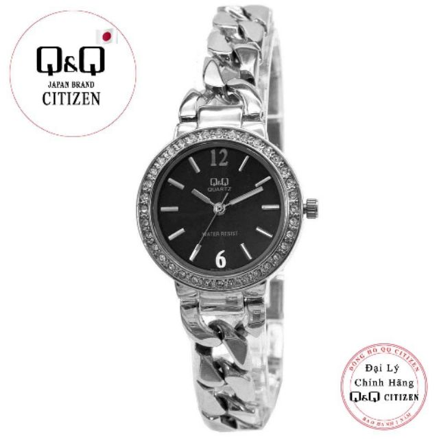 Đồng hồ nữ Q&amp;Q Citizen F503J202Y dây sắt thương hiệu Nhật Bản