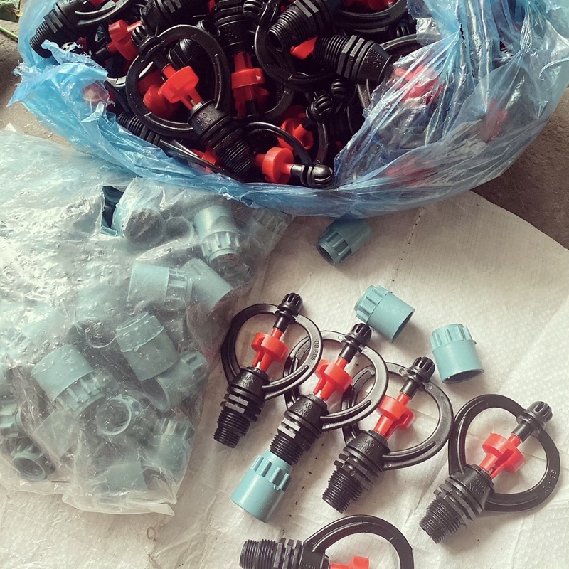 Béc phun tưới cây, tưới rau đa năng tặng kèm cút nối phi 21