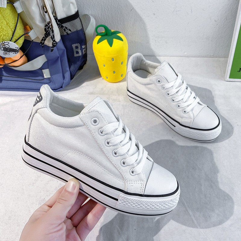 [ Mẫu Mới 2021 ] Giày vải Độn đế tăng siêu cao 6 CM hot 2021 Hàng chất lượng tốt