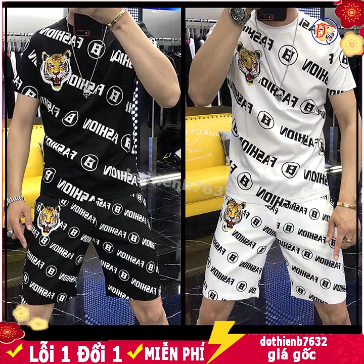 Bộ đồ thể thao nam ⚡️ MẪU HÓT ⚡️ Mặc Nhà Mùa Hè chất liệu thun lạnh cao cấp mềm mịn thoáng mát hình hổ cực chất
