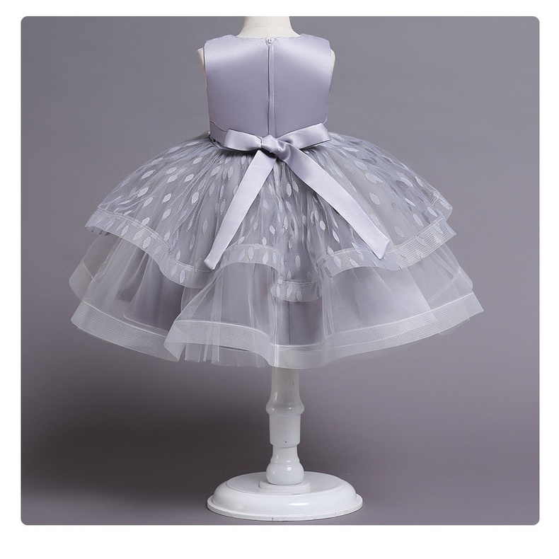 DC4 Size100-150 (13-35kg) Đầm công chúa cao cấp (Đầm voan xoè 2 tầng vải lụa dự tiệc đám cưới) Hàng Quảng Châu