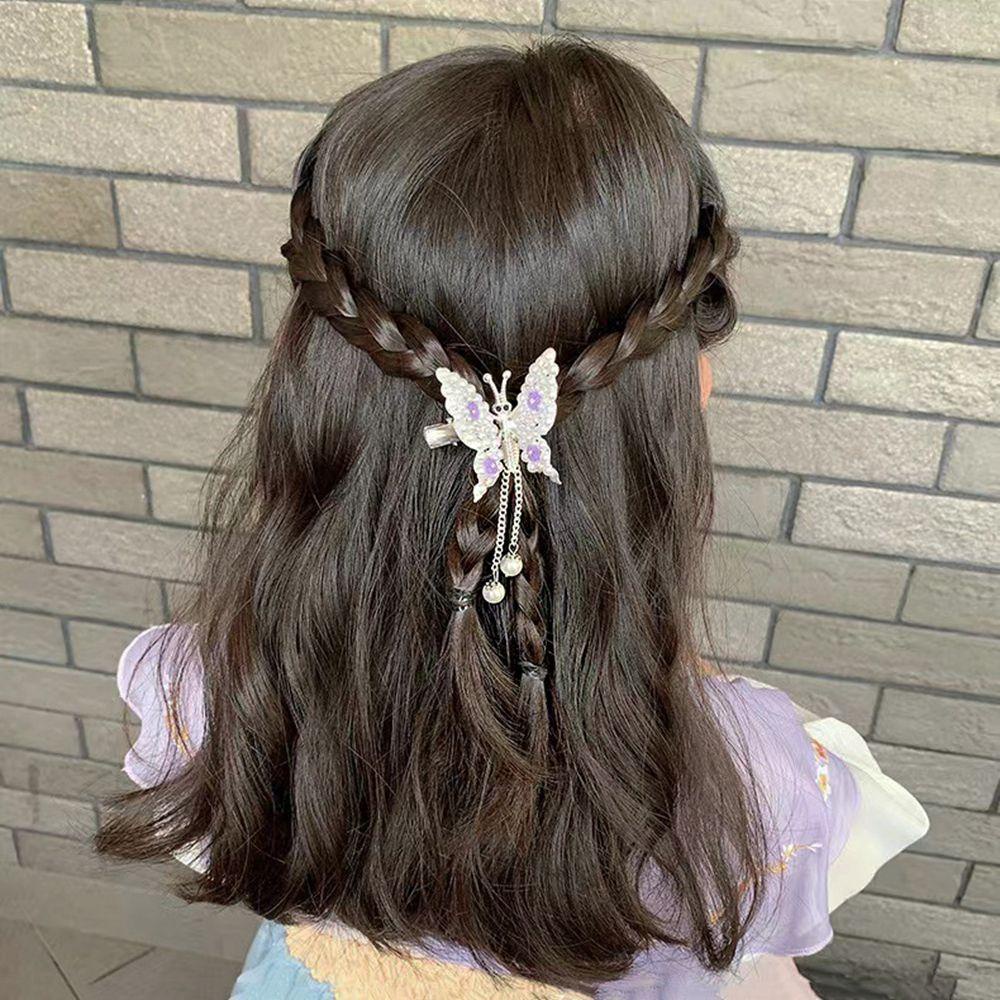Kẹp Tóc Tua Rua Phong Cách Hàn Quốc Dễ Thương Cho Bé Gái