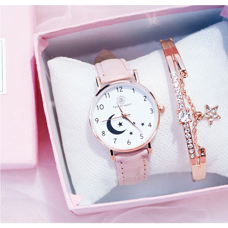 (Ko tặng lắc) Đồng hồ thời trang nữ FASHION WATCH W123 dây da lộn | BigBuy360 - bigbuy360.vn