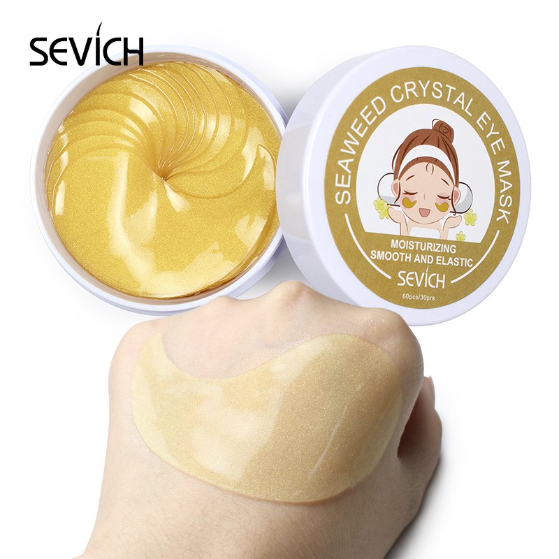 Hộp 60 mặt nạ mắt SEVICH chiết xuất từ vàng dưỡng ẩm chống lão hóa da