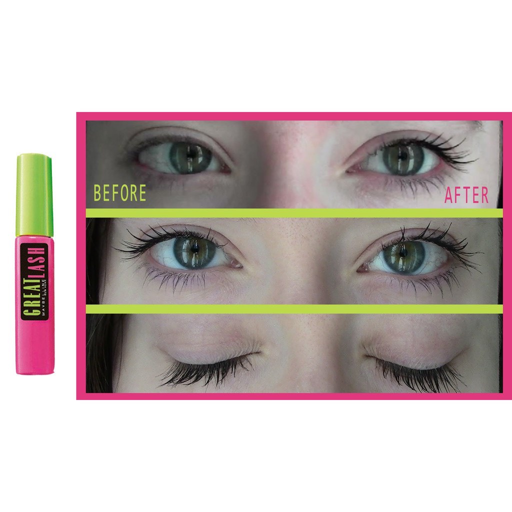 Mascara MAYBELINE GREAT LASH chống trôi 12ml 100% USA