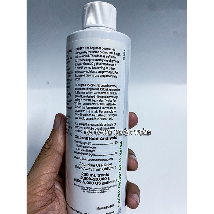 SEACHEM FLOURISH NITROGEN PHÂN NƯỚC NITƠ CHO BỂ THỦY SINH