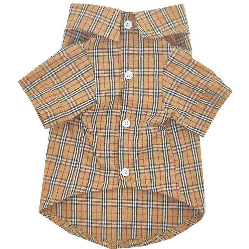 Áo Sơ Mi Họa Tiết Kẻ Ca Rô Xinh Xắn Cho Thú Cưng