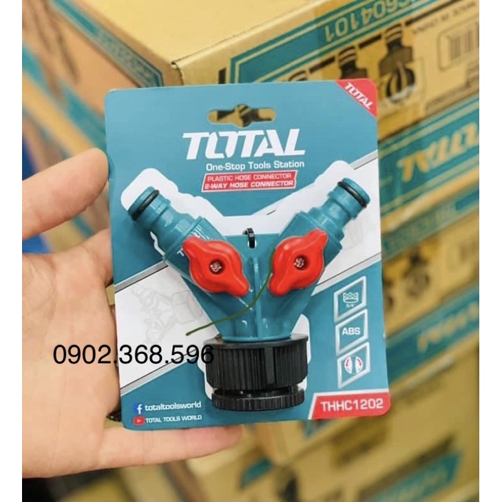 Bộ chia 2 ống nước vòi nước 3/4->1/2 inch TOTAL THHC1202