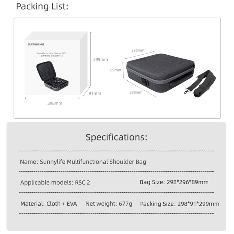 Túi Đựng Bảo Vệ Chuyên Dụng Cho-Dji Ronin-Sc 2