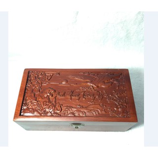 [RẺ NHẤT) HỘP ĐỰNG TRANG SỨC, HỘP ĐỰNG CON DẤU ANH HÙNG TƯƠNG NGỘ gỗ hương chuẩn 100% - LOẠI TO (ẢNH THẬT)