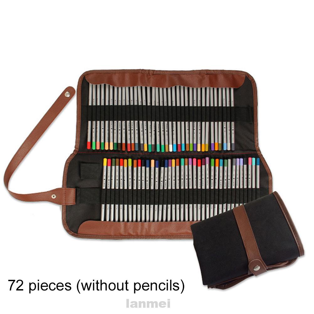 Pencil Wrap Canvas Storage Bag Accessory Professional Soft Stationery Roll Pen Holder Brush