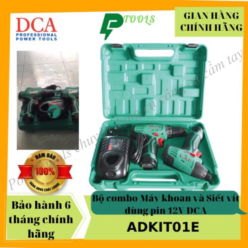 Bộ combo máy khoan vặn vít  ADPL02-8  và khoan dùng pin 12V ADJZ10-10 DCA  ADKIT01 máy thiết kế nhỏ gọn,rất thuận tiện