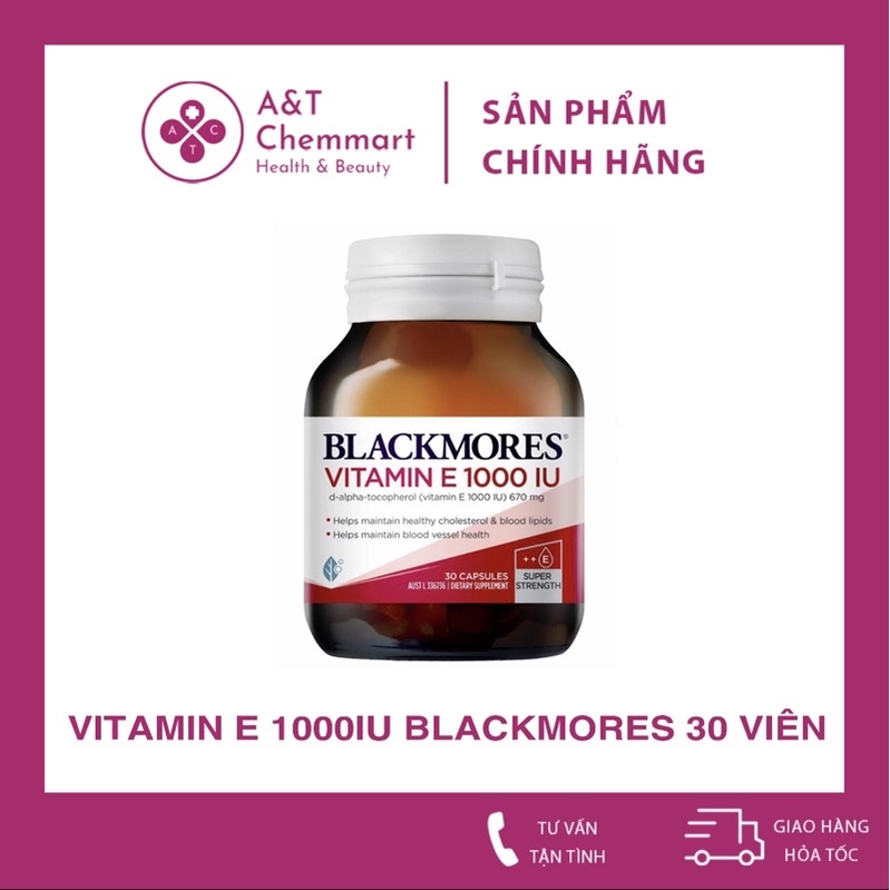 (Date 2025) Blackmore Vitamin E 1000IU 30 viên