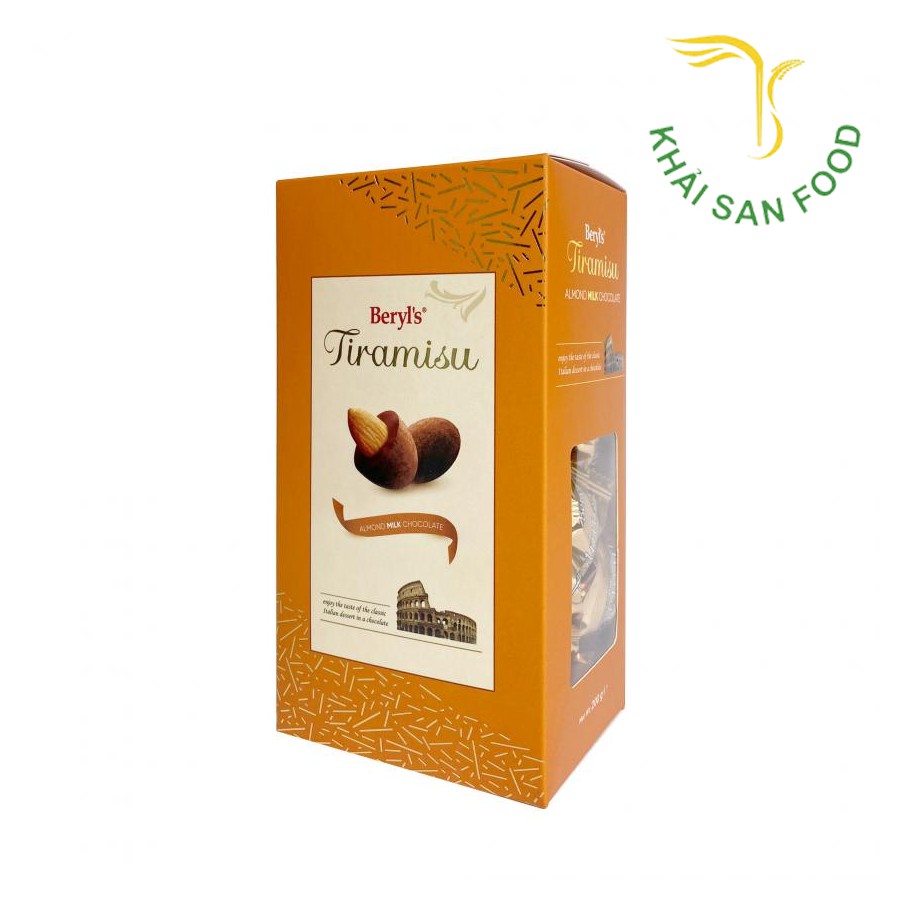 Socola Almond Tiramisu Milk Berlys Hộp 200g