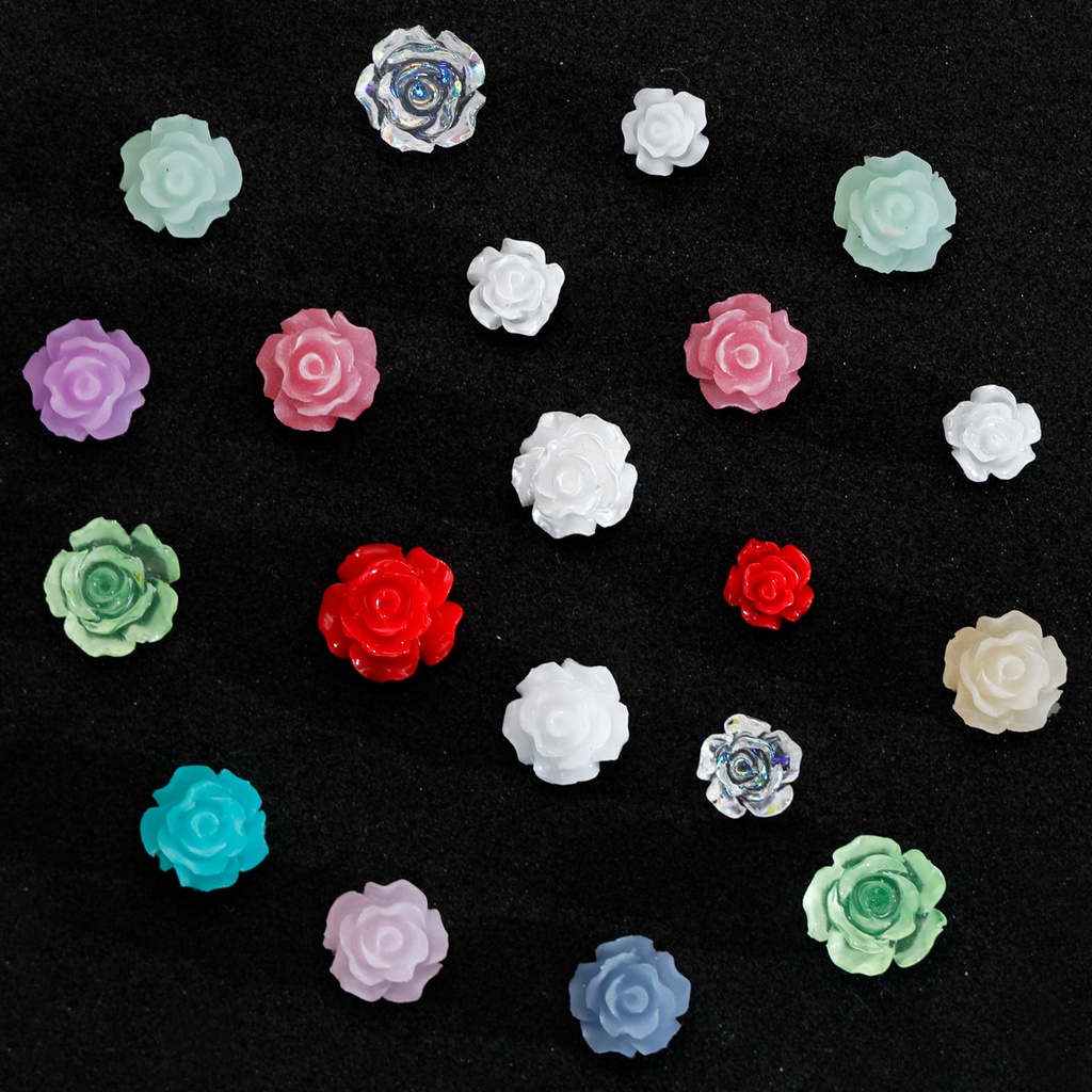 Charm hoa hồng đính móng tay đường kính 6*6mm