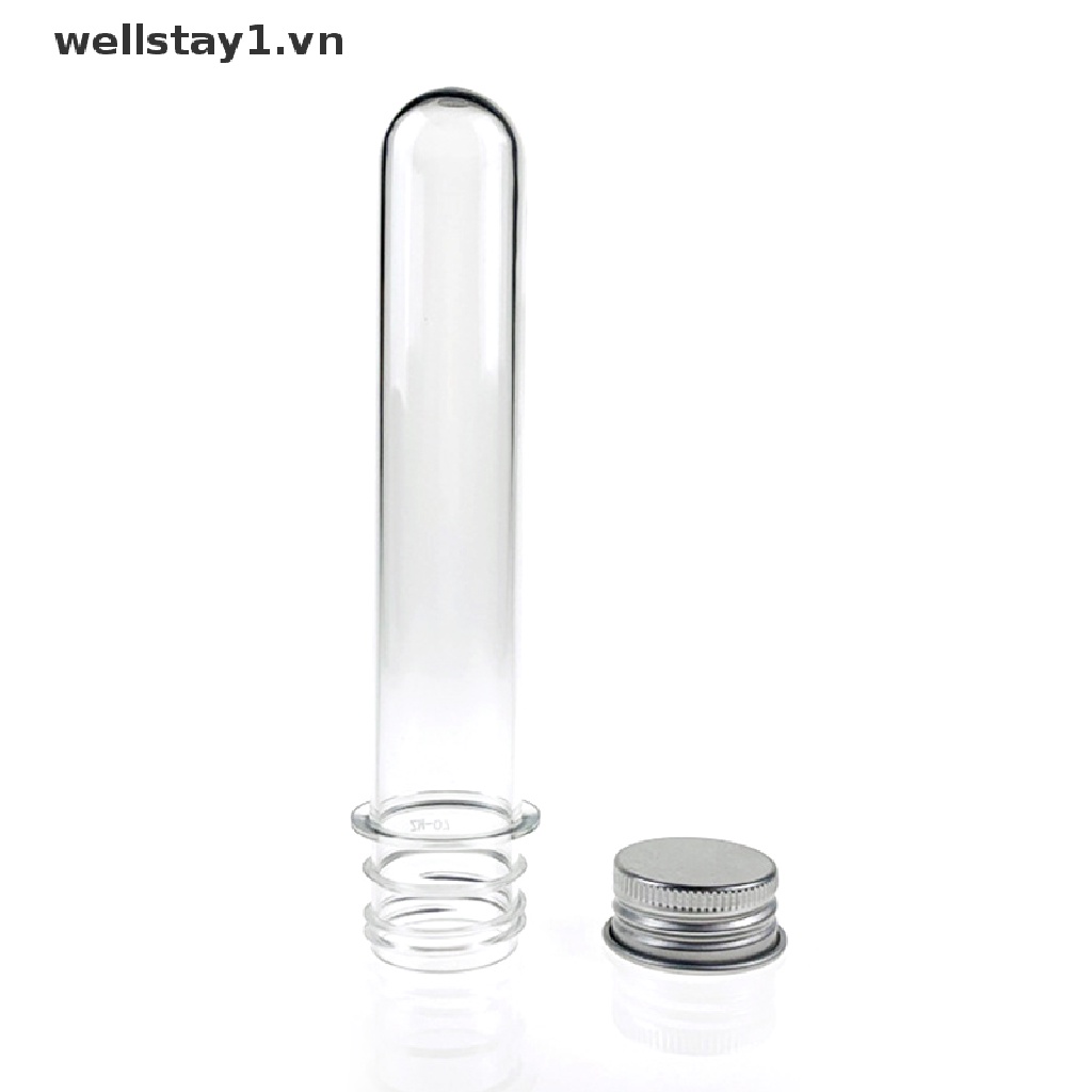 Set 10 Ống Nghiệm 40ml Bằng Nhựa Trong Suốt Có Nắp Vặn Tiện Dụng Cho Mặt Nạ / Kẹo