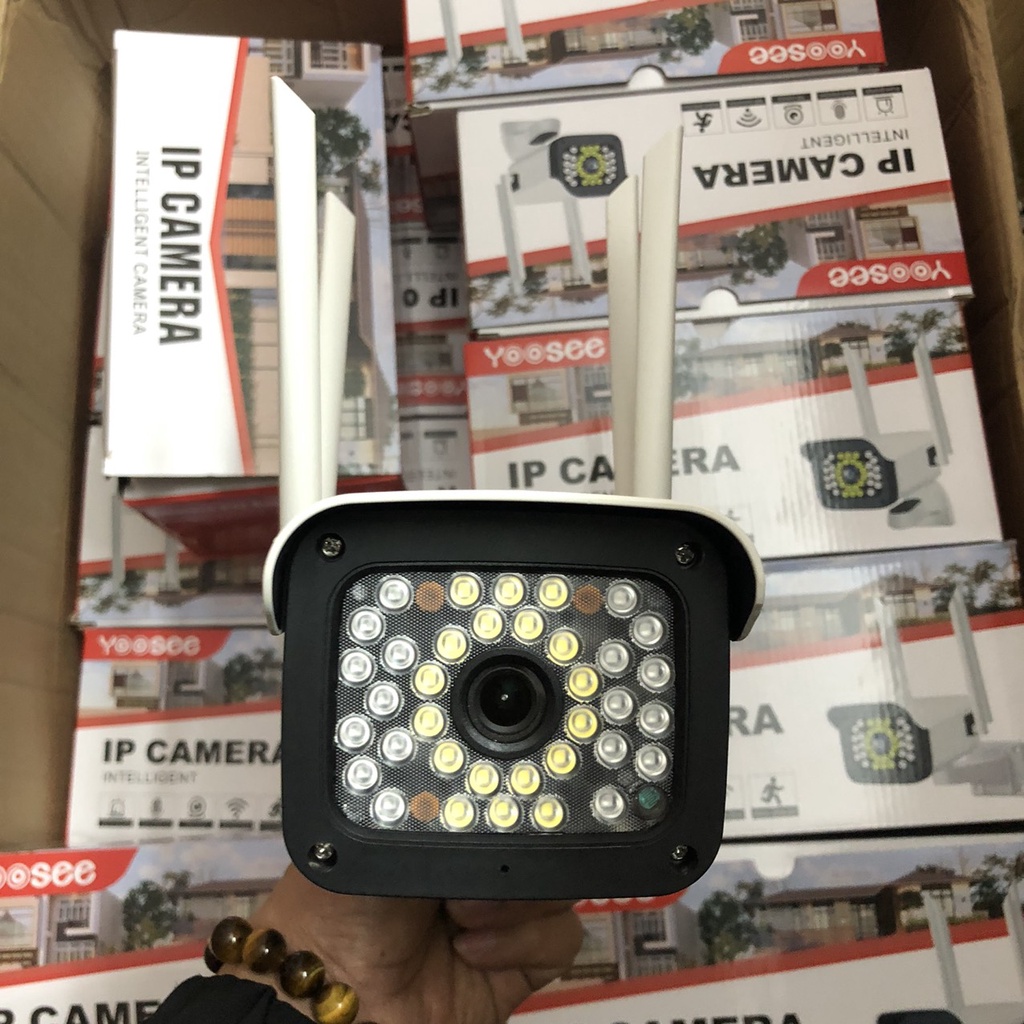 Camera yoosee 5.0MP 4 râu Xoay ngoài trời Mẫu Mới 2022, 36 Led siêu nét, có màu ban đêm, đàm thoại 2 chiều