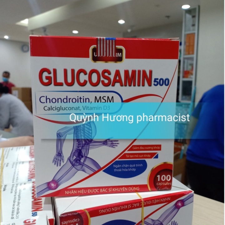 Viên uống GLUCOSAMIN 500 hộp 100 viên giúp tái tạo xương khớp