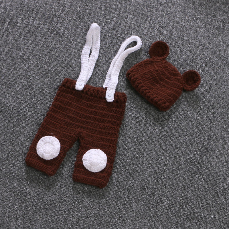 Bộ Trang Phục Chụp Ảnh Gồm Mũ + Khăn Choàng Cổ Cho Bé Sơ Sinh