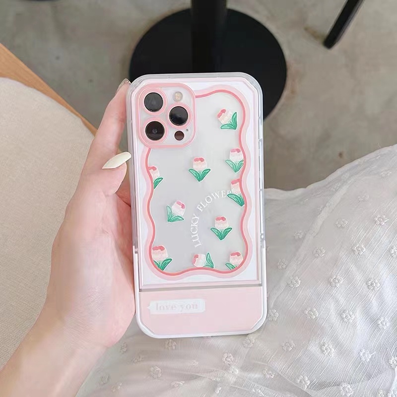 Ốp Điện Thoại TPU Silicon Mềm Trong Suốt Chống Sốc Có Giá Đỡ Cho iPhone 13 12 11 Pro X XR XS Max SE 2020 6 6S 7 8 Plus