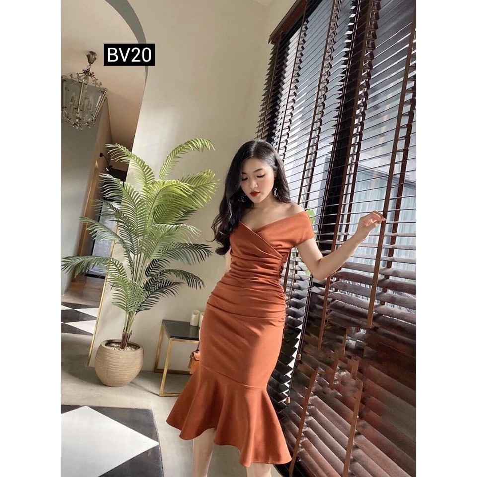 [SIÊU SALE] VÁY ÔM BODY NHÚN SƯỜN ĐUÔI CÁ THỜI TRANG THIẾT KẾ ARAVA NS65 | BigBuy360 - bigbuy360.vn