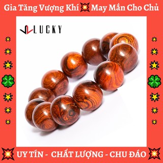 Vòng Tay Gỗ Sưa Đỏ cao cấp vân đẹp - Bảo hành 1 năm - Lỗi 1 đổi 1