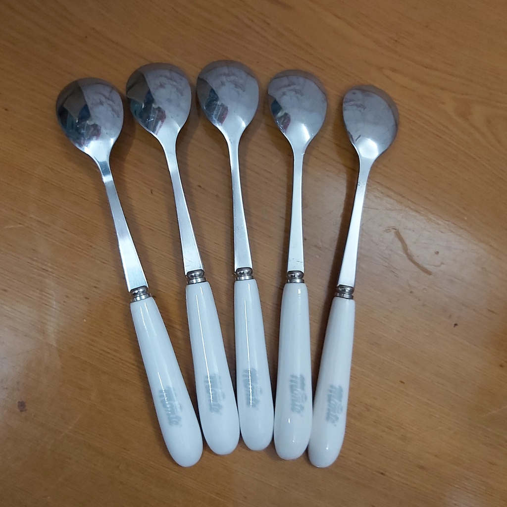 Thìa cafe inox cán sứ sang trọng