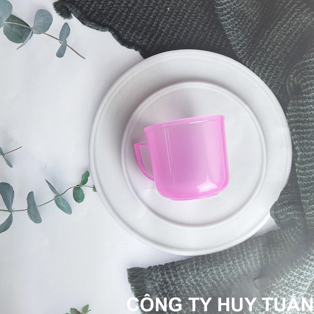 Ly uống nước mini có quai cầm chính hãng Việt Nhật 6220 - Cốc uống nước chất liệu nhựa PP cao cấp (CB06)