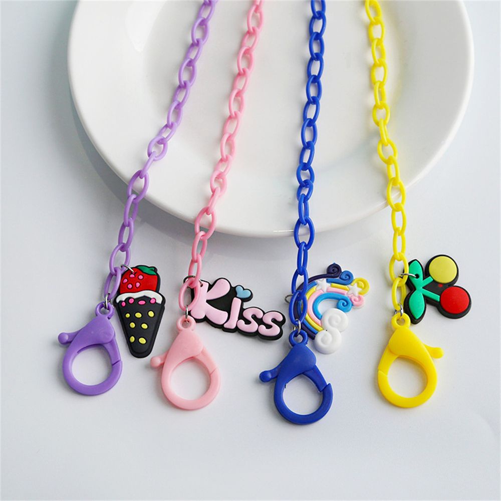 Dây đeo mắt kính họa tiết hoạt hình bằng acrylic chống thất lạc cho nam và nữ