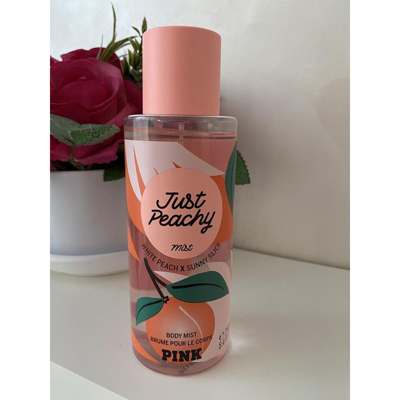 🤎 𝐁𝐨𝐝𝐲𝐦𝐢𝐬𝐭𝐯𝐧 - Xịt Thơm Body Mist Victoria Secret Just Peachy 33ml 🤎