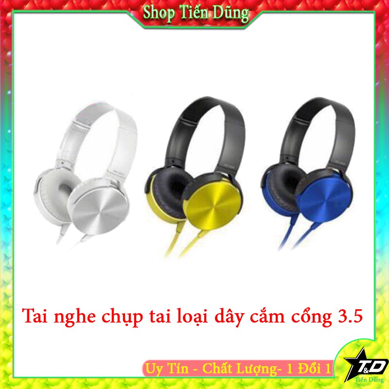 Tai nghe chụp tai Extra Bas XB450Ap có micro dây cắm 3.5 có lựa chọn các màu