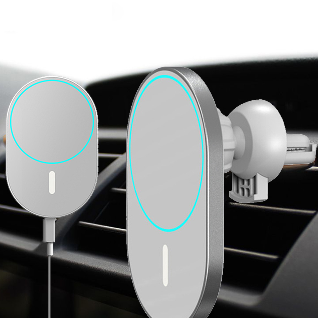 Bộ Sạc Nhanh Không Dây X-19 Có Nam Châm Gắn Xe Hơi Tiện Dụng Cho Iphone 12