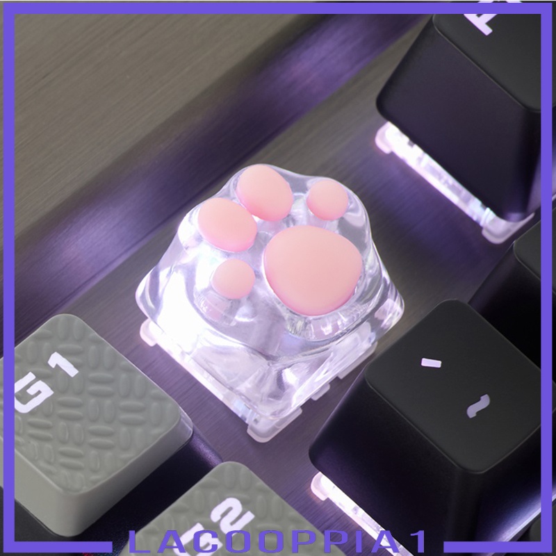 [LACOOPPIA1] Transparent Cat Paw Keycaps Machinery Keyboard keycaps Base for Game Players