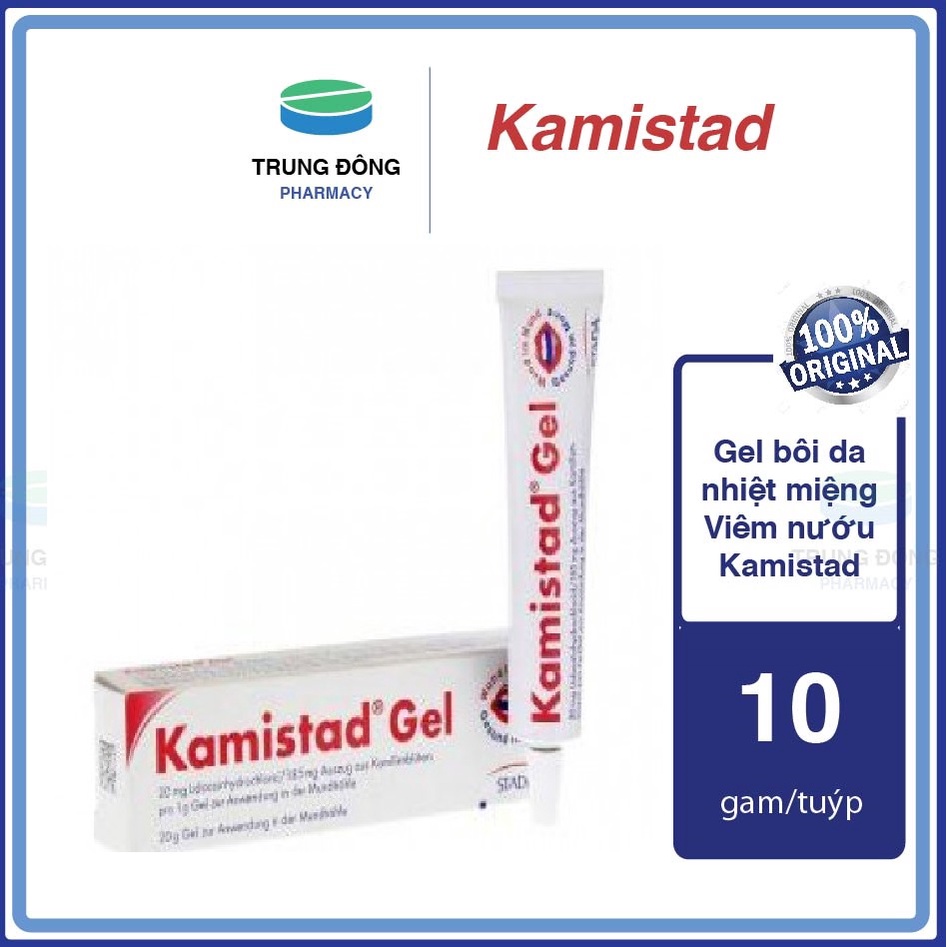 Gel bôi da nhiệt miệng môi, viêm nướu Kamistad Gel N 10g cho người lớn và trẻ em - Trung Đông Pharmacy