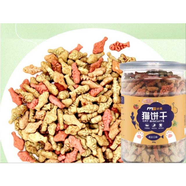 [HCM] Bánh quy cho mèo, bánh quy cho thú cưng - Hộp 200gr