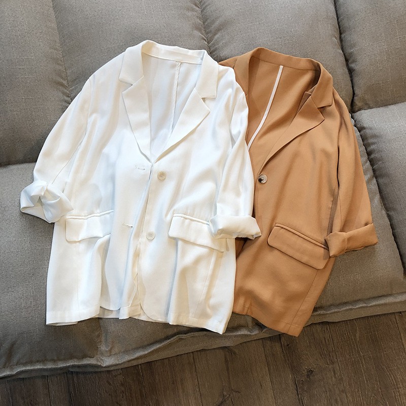 ẢNH THỰC TẾ - Áo Khoác Blazer Trơn YINNAN Phong Cách Hàn Quốc – AK125 (Nhập Công Ty + Có Móc và Bịch Treo Blazer)