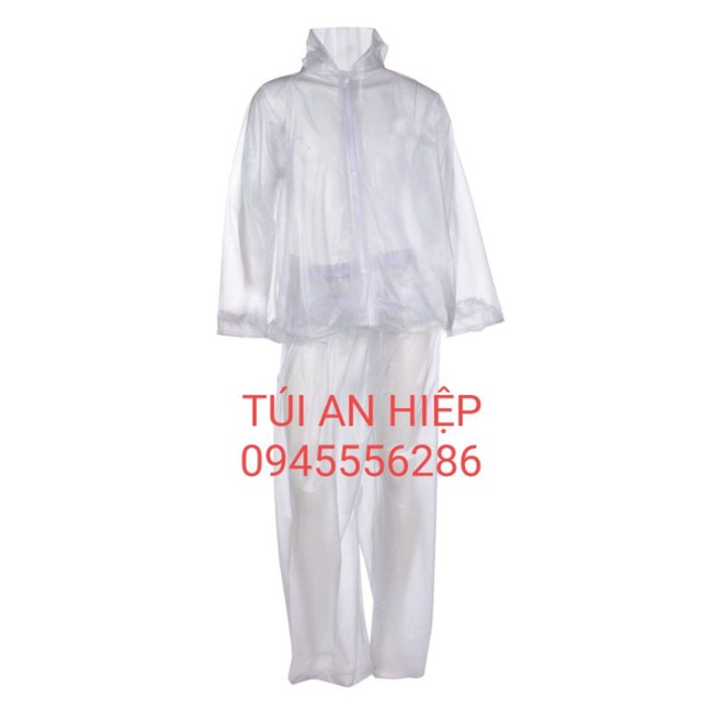 Bộ áo mưa rời quần, áo trong suốt| Transparent rain coat suit