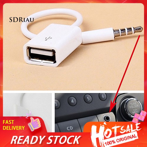 Cáp Chuyển Đổi Âm Thanh Mp3 3.5mm Sang Usb 2.0 Cho Xe Hơi