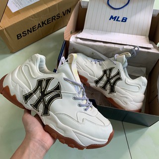 [Hàng cao cấp + Full Box + Tặng Tất] Giày M.L.B NY Yankee White Black