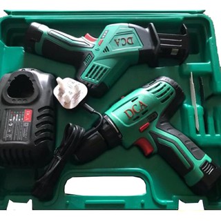BỘ COMBO MÁY KHOAN VÀ CƯA KIẾM 12V DCA ADKIT02 [CHÍNH HÃNG] MÁY KHOAN PIN DCA [RẺ] MÁY CƯA KIẾM TOTAL INGCO