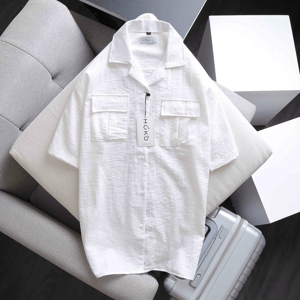 Áo sơ mi nam vải đũi ngắn tay chất đũi siêu xịn cho ae thời trang phong cách mới KME FASHION