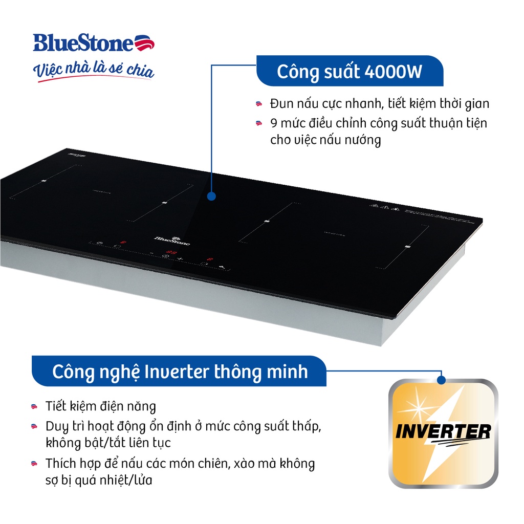 Bếp Từ Đôi BlueStone 4000W ICB-6821