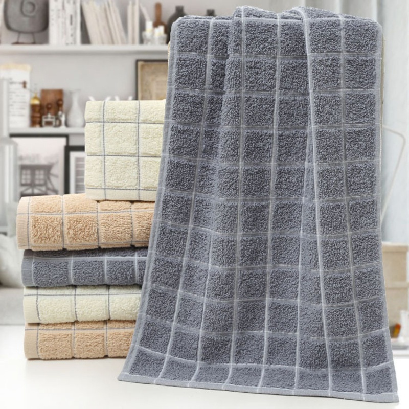 Khăn lau mặt chất liệu cotton họa tiết sọc cao cấp dành cho người lớn