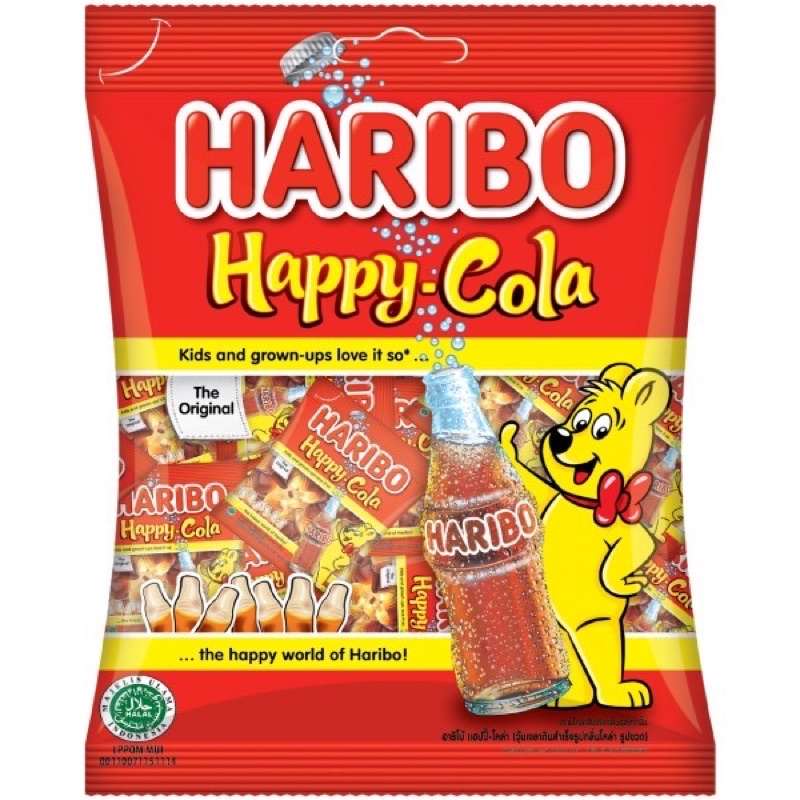 xả haribo kẹo dẻo hapy cola 200gr