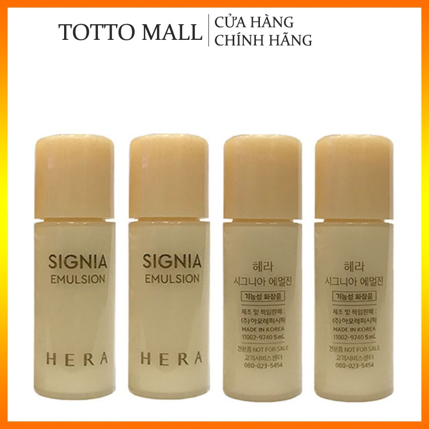 Cặp nước hoa hồng và Sữa dưỡng tái sinh da Hera chiết xuất vàng 24k HERA Signia 5ml