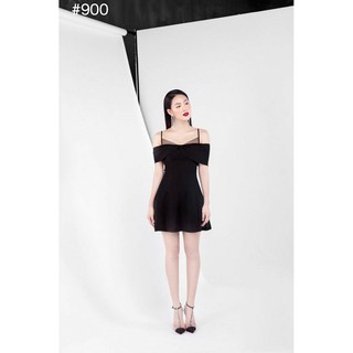 Đầm trễ vai phối lưới