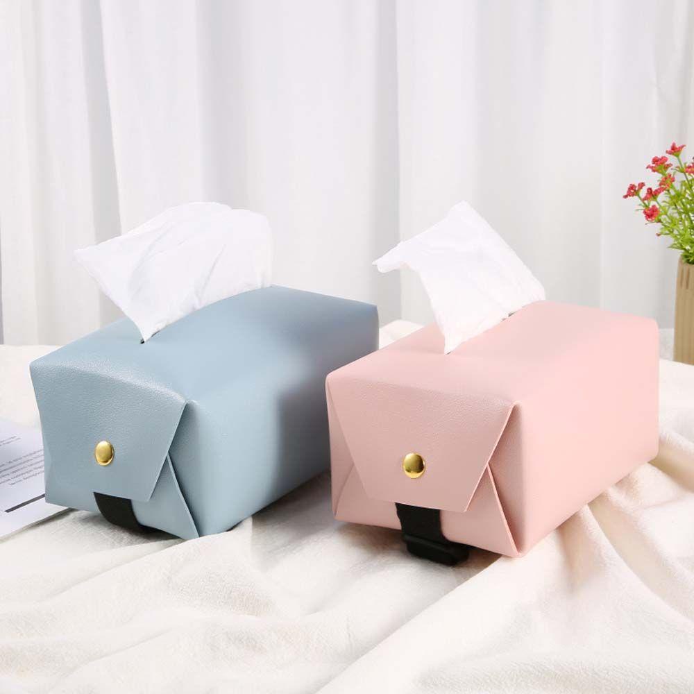 Hộp Đựng Khăn Giấy Bằng Da PU Giả Tiện Dụng Ốp